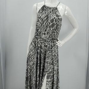 LULU'S Essence of style gray white maxi dress